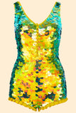 SEA CIRCUS SEQUIN PLAYSUIT - CITRUS